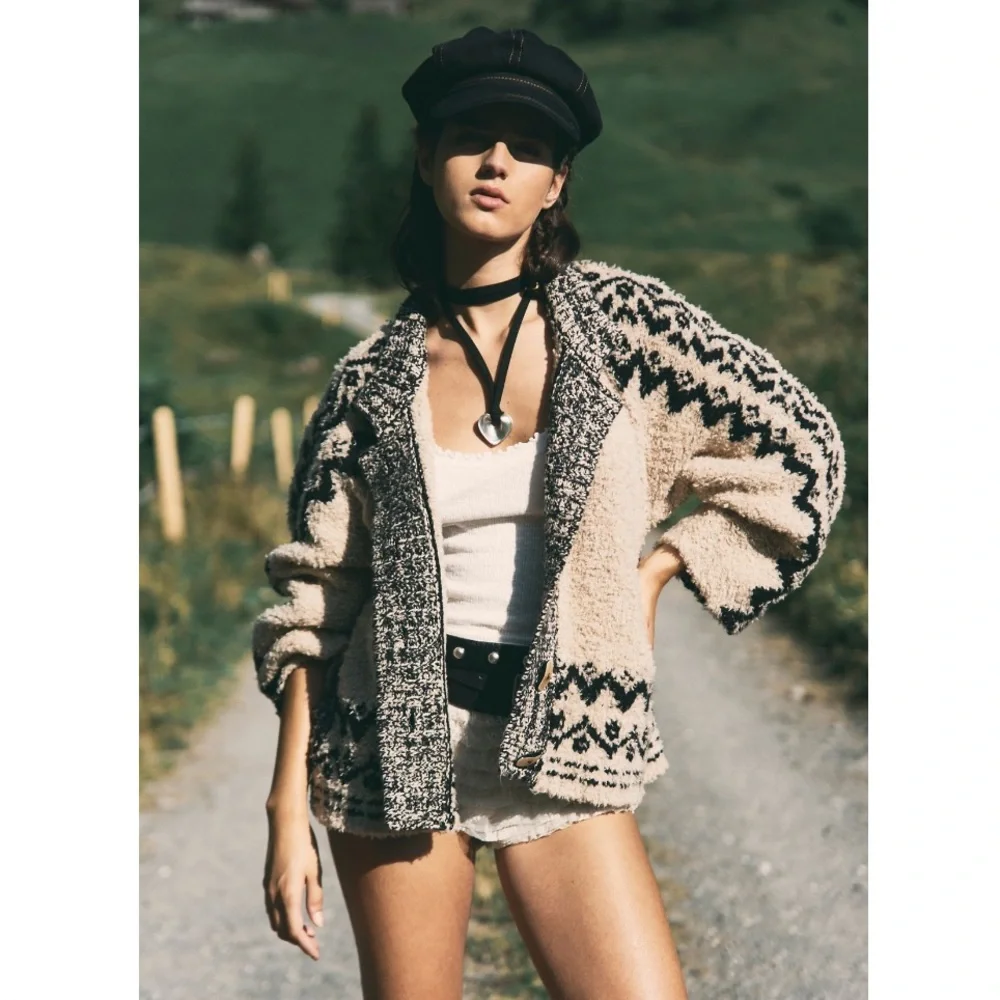 Free People Kodiak Slub Button Front Relaxed Oversized Cardi Sweater NEW XS
